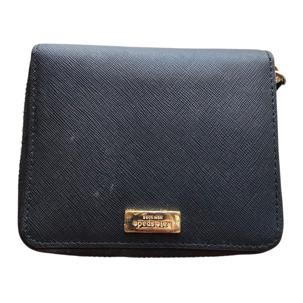 Kate Spade Black Wallet with Gold Accent